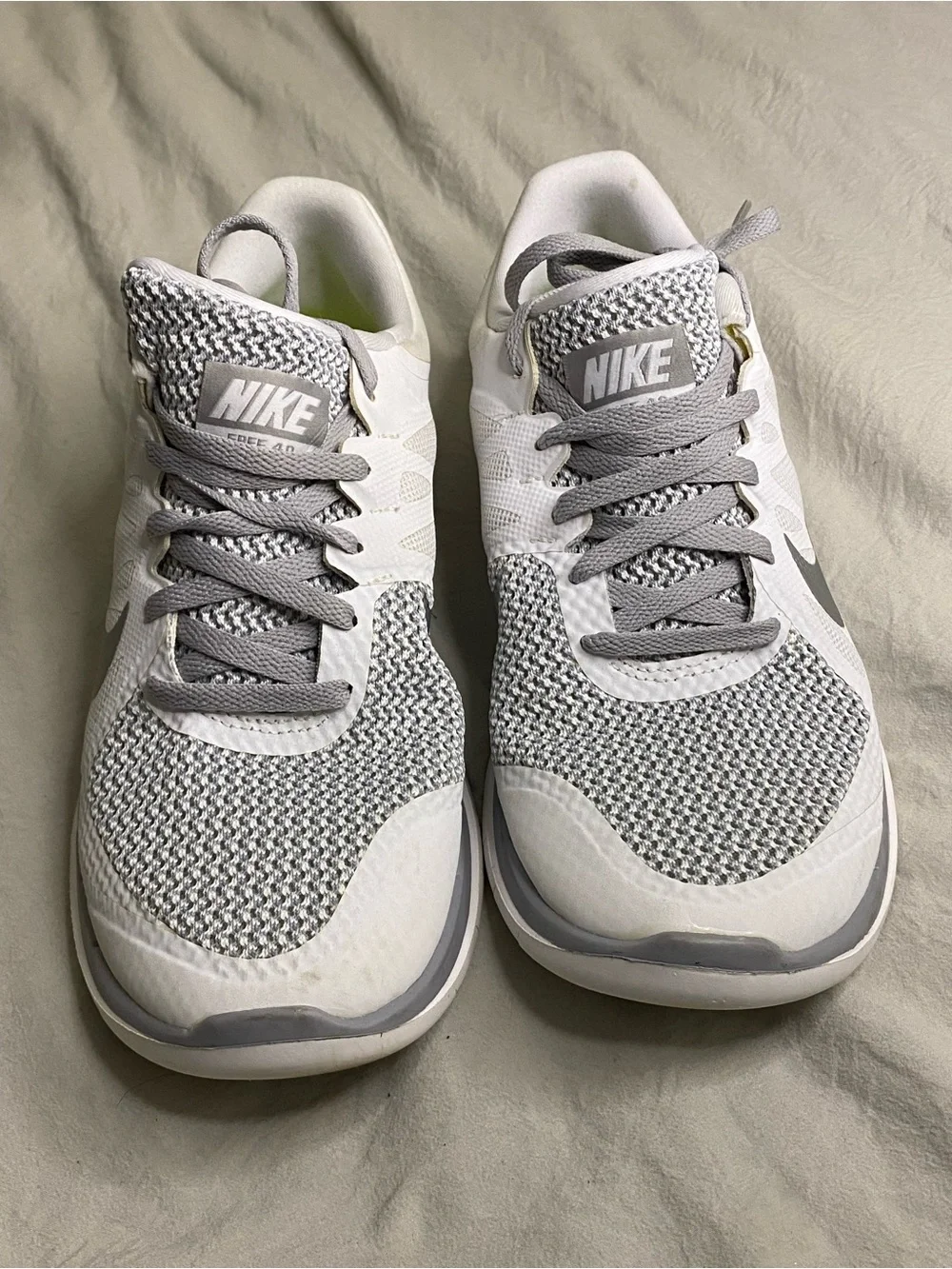 Nike Free 4.0 white & gray sneakers #running women size 9